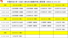 矿大MPA2018级集中班上课通知